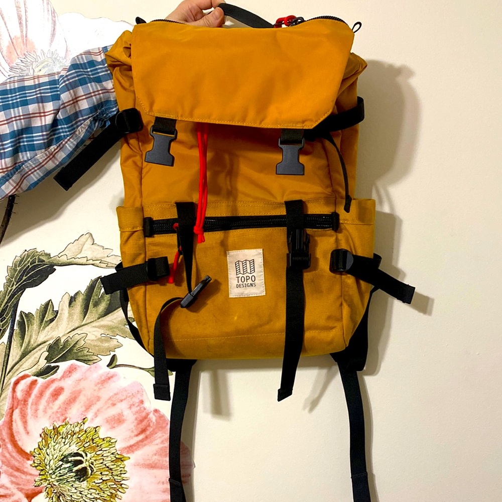 yellow topo designs backpack